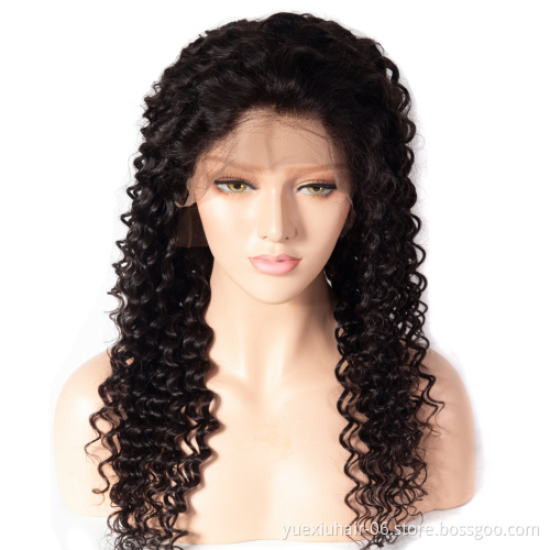 Deep Wave 360 Wig Fast Shipping Deep Curly Wave Brazilian Human Hair Cuticle Aligned Baby Hair  Lace Frontal Wig